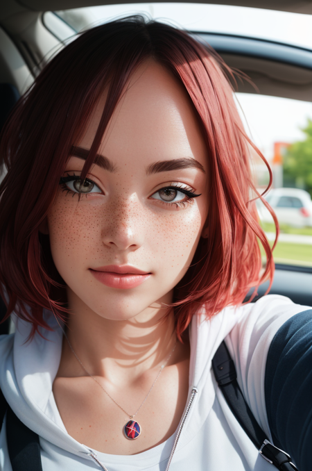 3978524932-161436149-RAW photo, a 22-year-old-girl, upper body, selfie in a car, blue hoodie, (raecmbr-2650_0.9), (r4ec4mbr4_0.95), (1girl), (realist.png